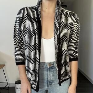 Gap black and white geometric pattern cardigan